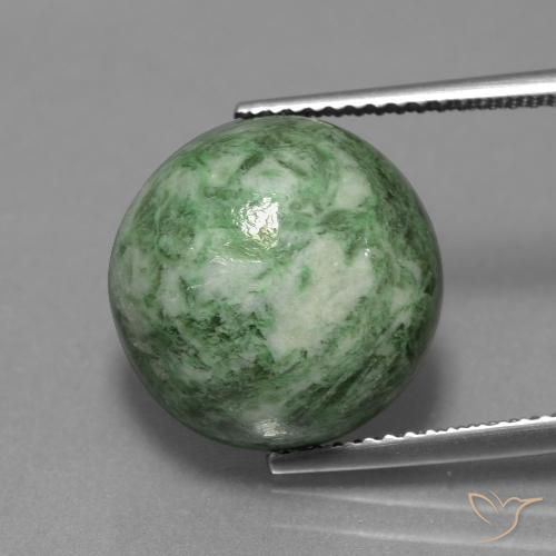 11.85ct Naturale Verde muschio caldo Maw-sit-sit, Rotondo, Opaco