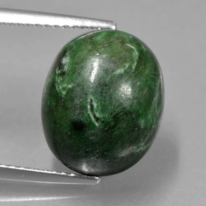 Maw-sit-sit naturale verde da 9,57 ct, taglio ovale, opaco