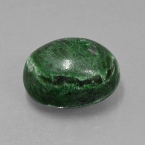 Maw-sit-sit verde intenso naturale da 8,70 ct, taglio ovale, opaco