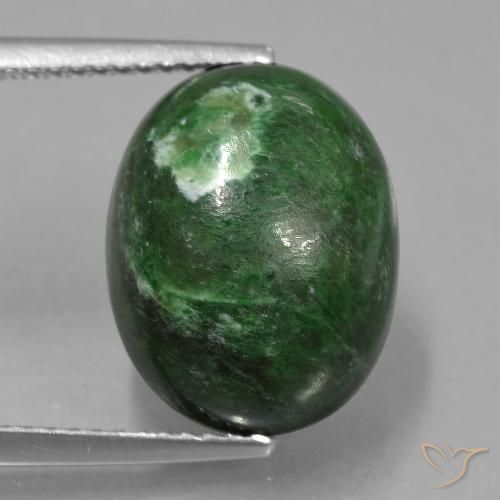 10.52ct Naturale Verde scuro Maw-sit-sit, Ovale, Opaco