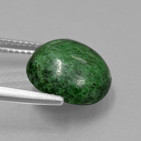 Maw-sit-sit naturale verde da 6,40 ct, taglio rotondo, opaco