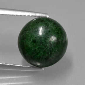 Maw-sit-sit naturale verde da 7,24 ct, taglio rotondo, opaco