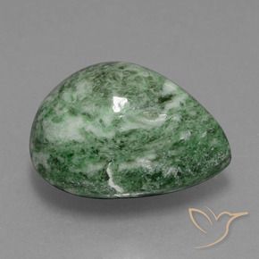 Maw-Sit-Sit Verde salvia naturale da 12.27 ct, Forma a pera, Opaco