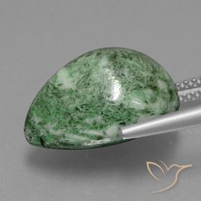 Maw-Sit-Sit Verde salvia naturale da 12.27 ct, Forma a pera, Opaco