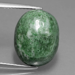 Maw-sit-sit naturale verde da 9,19 ct, taglio ovale, opaco
