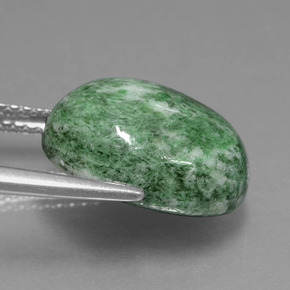 Maw-sit-sit naturale verde da 9,19 ct, taglio ovale, opaco