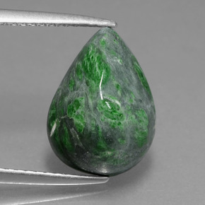 Maw-sit-sit Verde naturale da 5.57 ct, Forma a pera, Opaco