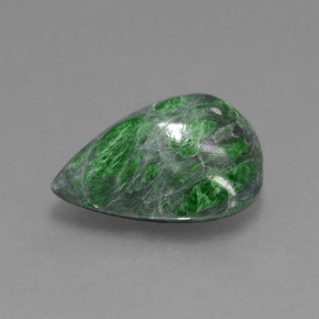 Maw-sit-sit Verde naturale da 5.57 ct, Forma a pera, Opaco