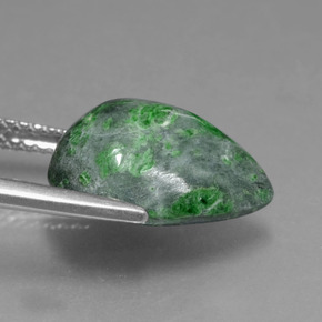 Maw-sit-sit Verde naturale da 5.57 ct, Forma a pera, Opaco