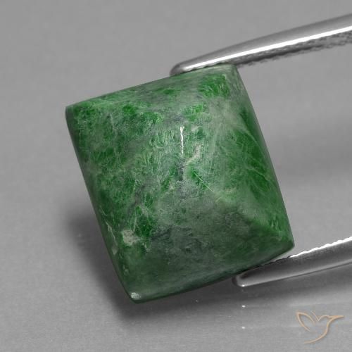 15.09ct Naturale Verde scuro Maw-sit-sit, Taglio a baguette, Opaco