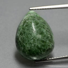 Maw-sit-sit Verde naturale da 15.14 ct, Forma a pera, Opaco