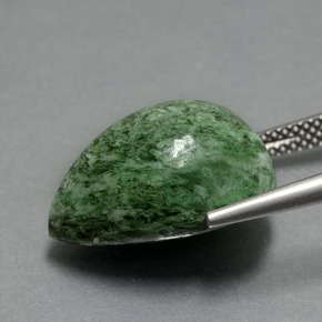 Maw-sit-sit Verde naturale da 15.14 ct, Forma a pera, Opaco