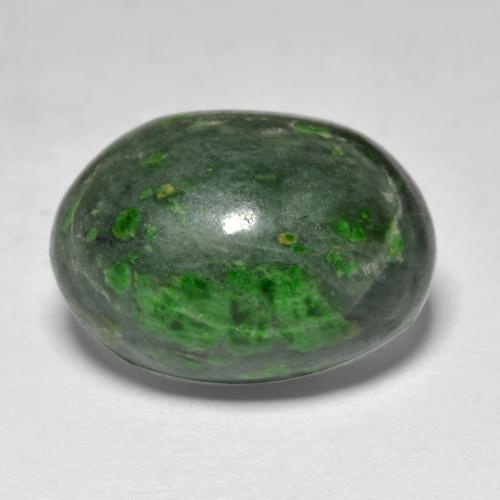 Maw-sit-sit Verde scuro naturale da 10.29 ct, Taglio ovale, Opaco