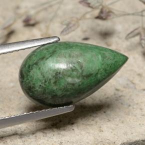Maw-sit-sit Verde naturale da 4.77 ct, Forma a pera, Opaco