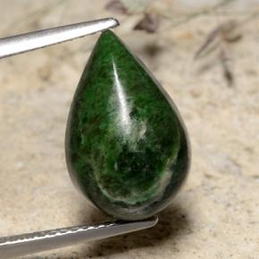 Maw-sit-sit naturale verde da 5,93 ct, taglio a pera, opaco
