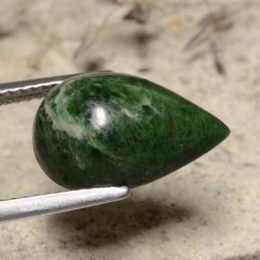 Maw-sit-sit naturale verde da 5,93 ct, taglio a pera, opaco