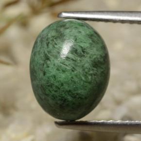 Maw-sit-sit naturale verde da 4,29 ct, taglio ovale, opaco
