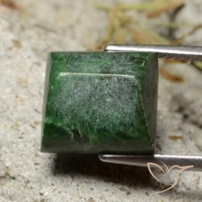 Maw-Sit-Sit Verde scuro naturale da 9.77 ct, Taglio a baguette, Opaco