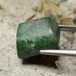 Maw-Sit-Sit Verde scuro naturale da 9.77 ct, Taglio a baguette, Opaco