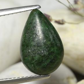 Maw-sit-sit naturale verde da 3,23 ct, taglio a pera, opaco