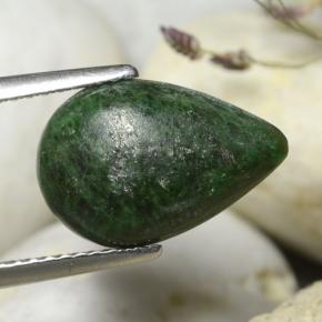 Maw-sit-sit naturale verde da 3,23 ct, taglio a pera, opaco