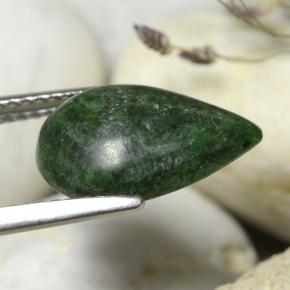 Maw-sit-sit naturale verde da 3,23 ct, taglio a pera, opaco