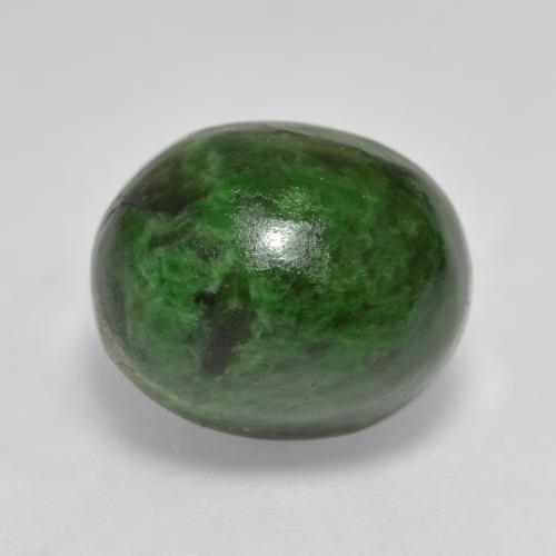 Maw-sit-sit Verde scuro naturale da 6.33 ct, Taglio ovale, Opaco