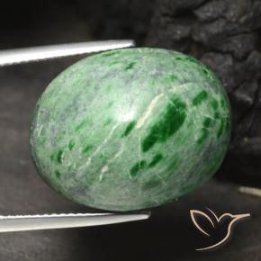 Maw-Sit-Sit Verde medio naturale da 29.35 ct, Ovale, Opaco