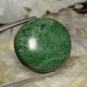 Maw-Sit-Sit Verde scuro naturale da 32.74 ct, Rotondo, Opaco