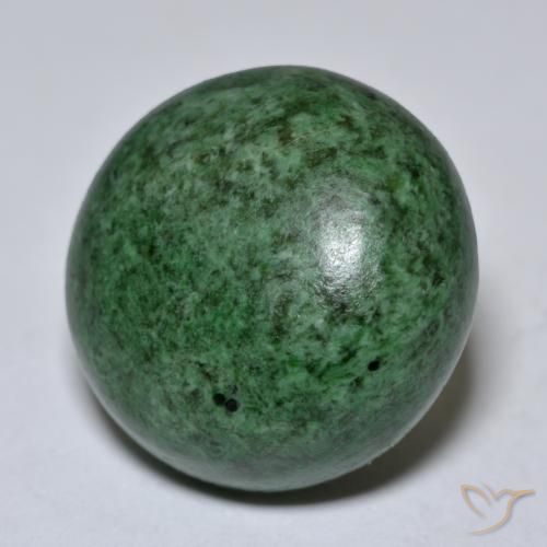 Maw-Sit-Sit Verde Pino Pallido naturale da 21.31 ct, Rotondo, Opaco