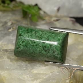 Maw-Sit-Sit Verde Pino naturale da 21.71 ct, Taglio a baguette, Opaco