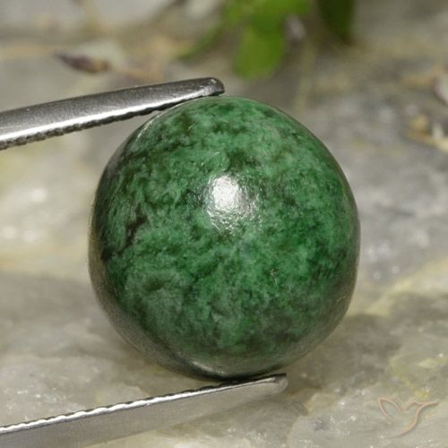12.60ct Naturale Verde scuro Maw-sit-sit, Rotondo, Opaco
