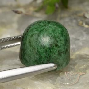 Maw-Sit-Sit Verde scuro naturale da 12.60 ct, Rotondo, Opaco
