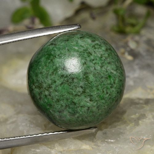 25.08ct Naturale Verde Pino Maw-sit-sit, Rotondo, Opaco