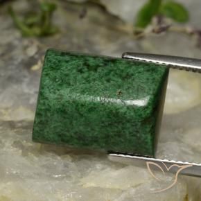 Maw-Sit-Sit Verde scuro naturale da 16.56 ct, Taglio a baguette, Opaco
