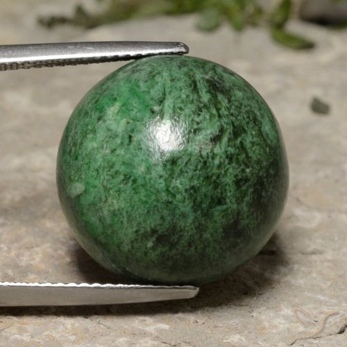 23.33ct Naturale Verde medio Maw-sit-sit, Rotondo, Opaco