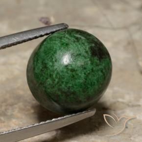 Maw-Sit-Sit Verde scuro naturale da 8.65 ct, Rotondo, Opaco
