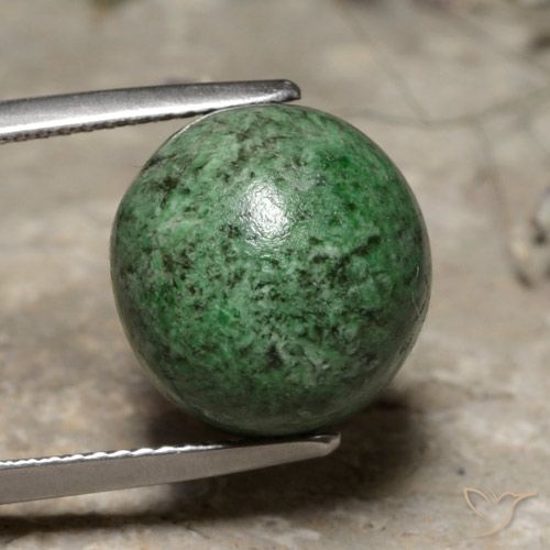 13.76ct Naturale Verde Pino Pallido Maw-sit-sit, Rotondo, Opaco