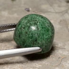 Maw-Sit-Sit Verde Pino Pallido naturale da 13.76 ct, Rotondo, Opaco
