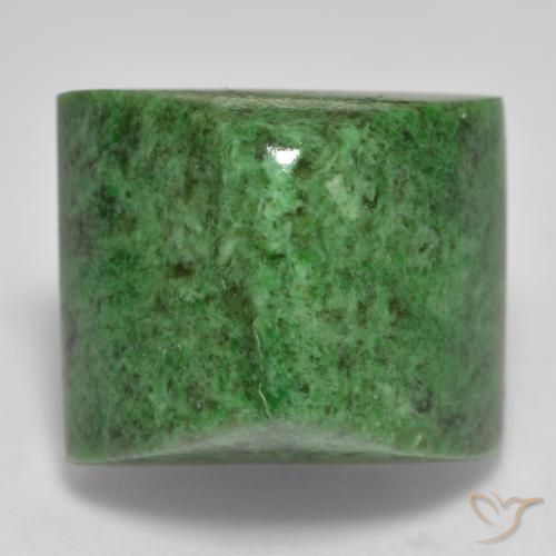 19.43ct Naturale Verde scuro Maw-sit-sit, Taglio a baguette, Opaco