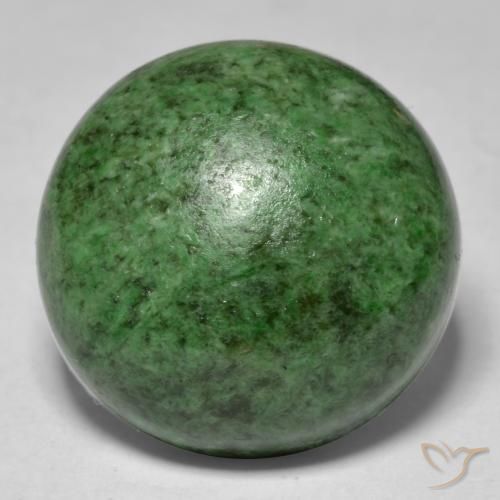 17.32ct Naturale Verde scuro Maw-sit-sit, Rotondo, Opaco