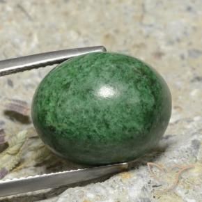 Maw-Sit-Sit Verde Pino Pallido naturale da 18.72 ct, Ovale, Opaco