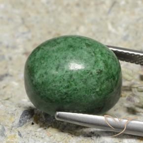Maw-Sit-Sit Verde Pino Pallido naturale da 18.72 ct, Ovale, Opaco