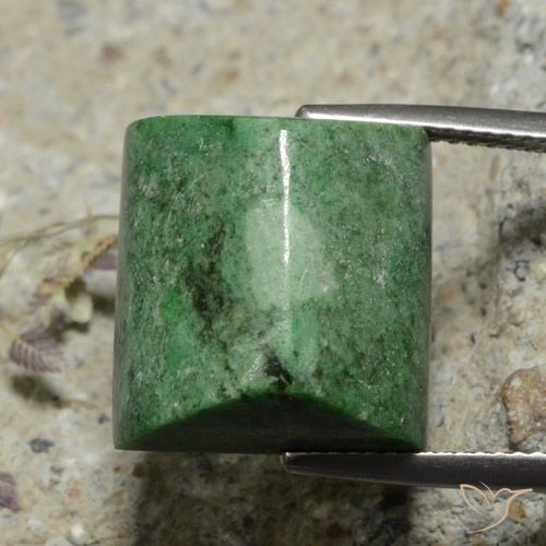 18.97ct Naturale Verde medio Maw-sit-sit, Taglio a baguette, Opaco