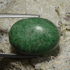 Maw-sit-sit Verde Pino naturale da 30.58 ct, Ovale, Opaco