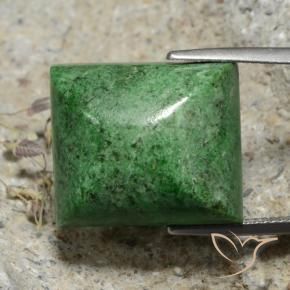 Maw-Sit-Sit Verde Pino Pallido naturale da 33.08 ct, Taglio a baguette, Opaco