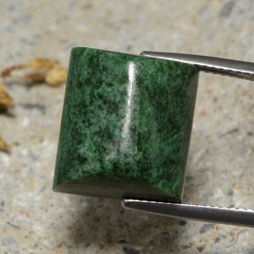 19.76ct Naturale Verde scuro Maw-sit-sit, Taglio a baguette, Opaco
