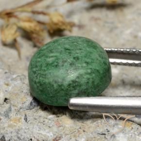 Maw-Sit-Sit Verde Pino Pallido naturale da 7.68 ct, Rotondo, Opaco