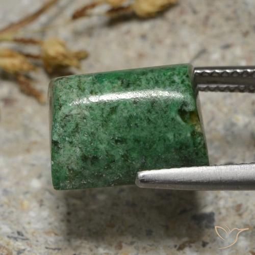Maw-Sit-Sit Verde Pino Pallido naturale da 11.45 ct, Taglio a baguette, Opaco