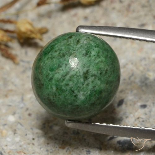 9.10ct Naturale Verde Pino Pallido Maw-sit-sit, Rotondo, Opaco